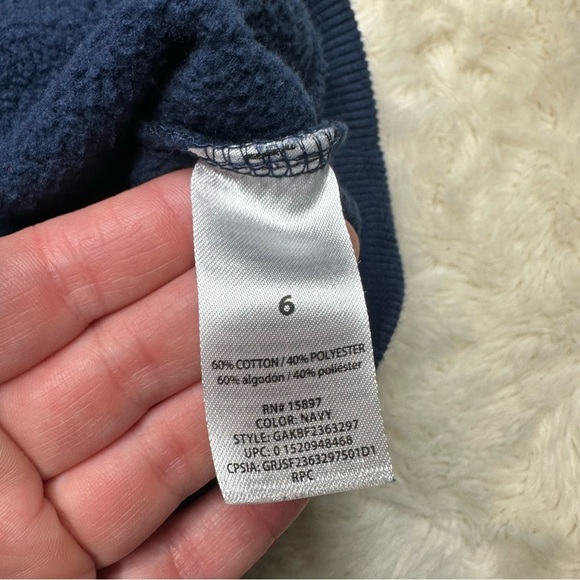 360 Kids Monster Sweatshirt Blue & Yellow Zippered Mouth Size 6 - Picture 8 of 16